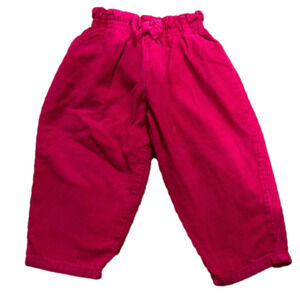 LITTLE girl’s hot pink wide whale corduroy pants w elastic waist